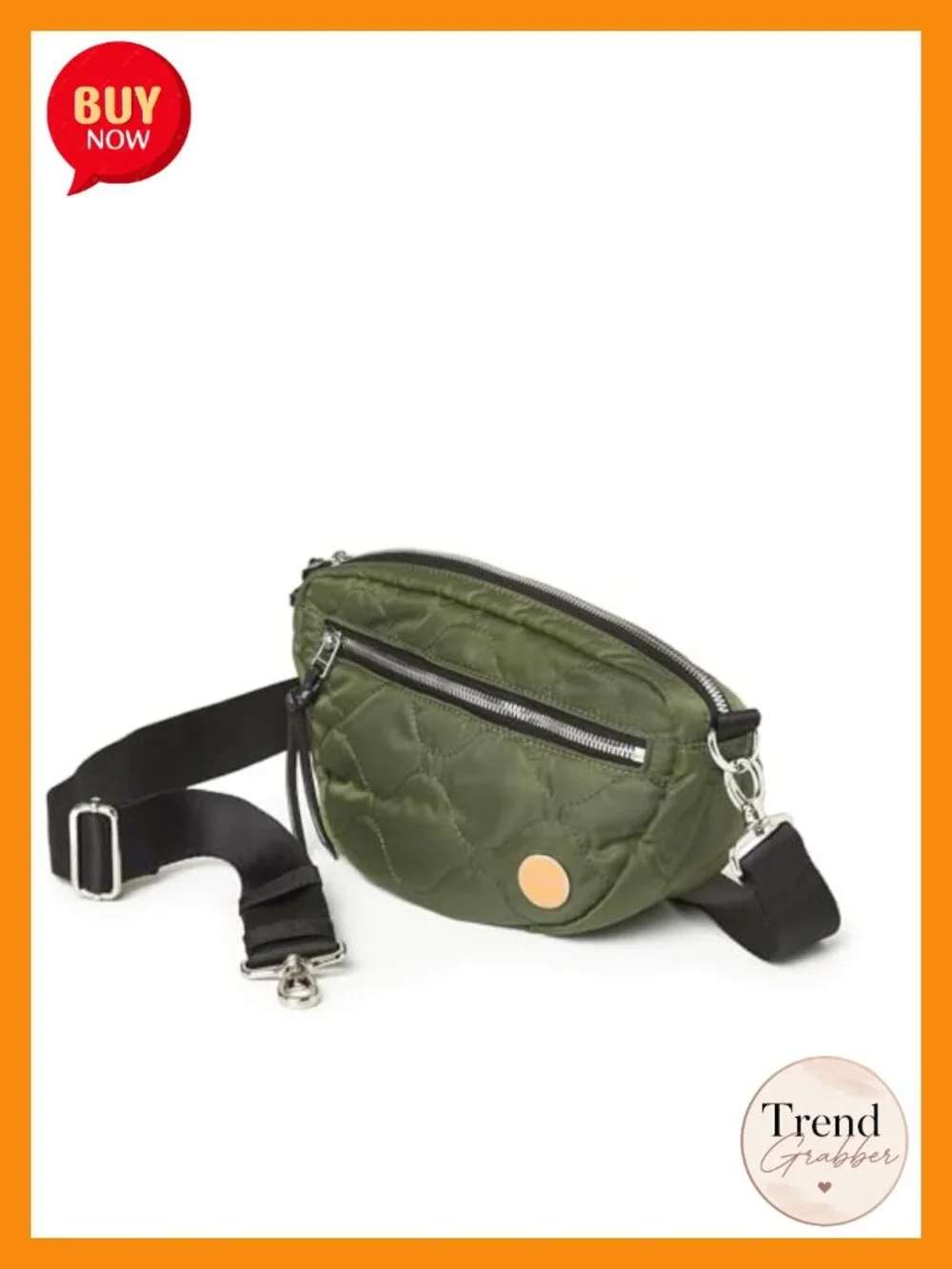Water-Resistant Nylon Wave Quilted Crossbody Bag with 55